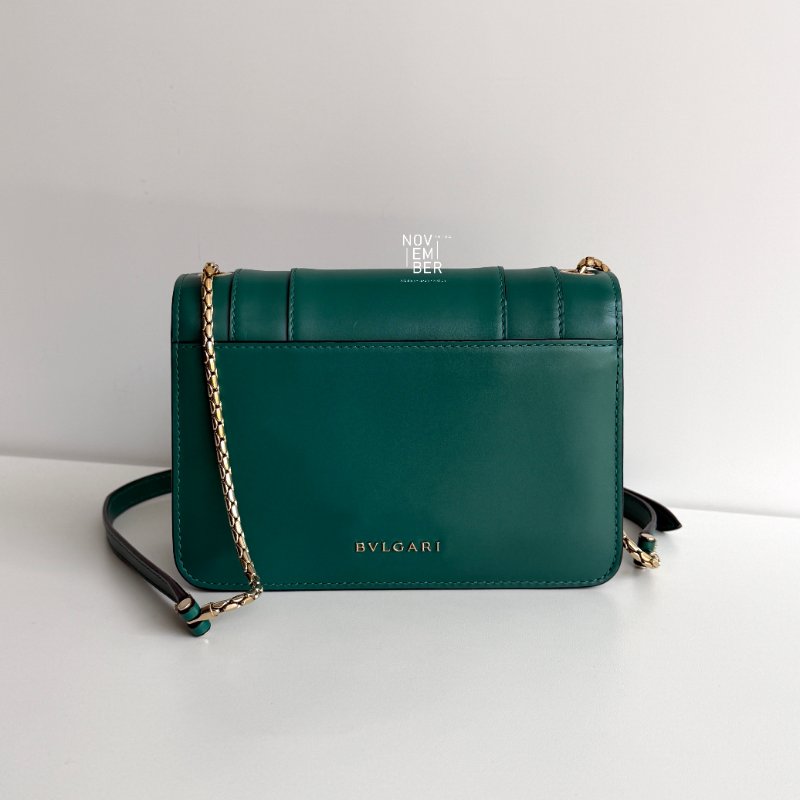 閒置新🙌🏻 Bvlgari 寶格麗 Serpenti Forever 斜揹包 綠-6