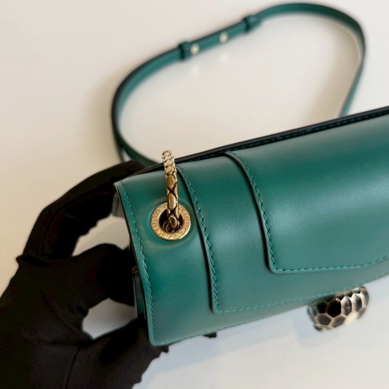 閒置新🙌🏻 Bvlgari 寶格麗 Serpenti Forever 斜揹包 綠-15