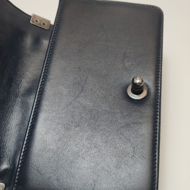 Chanel Leboy季節限定款小號羊皮絨布方形雙C鎖扣單肩包-11