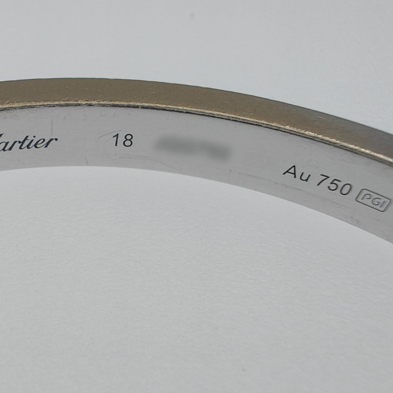 Cartier 卡地亞 love 18K白金 寬版滿天星鑽石手環 Size 18 Bracelet-9