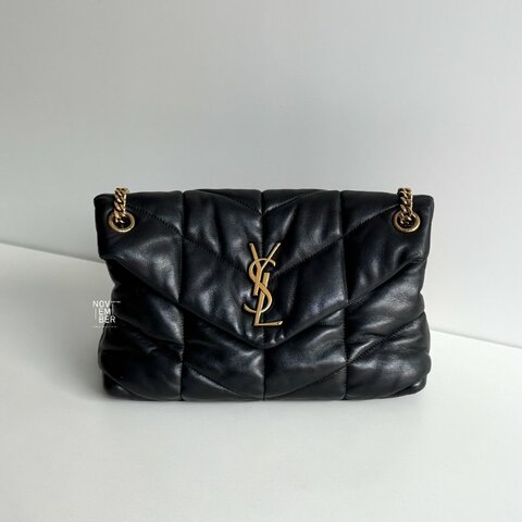 閒置新🙌🏻 Saint Laurent YSL 聖羅蘭 Puffer 黑金小號