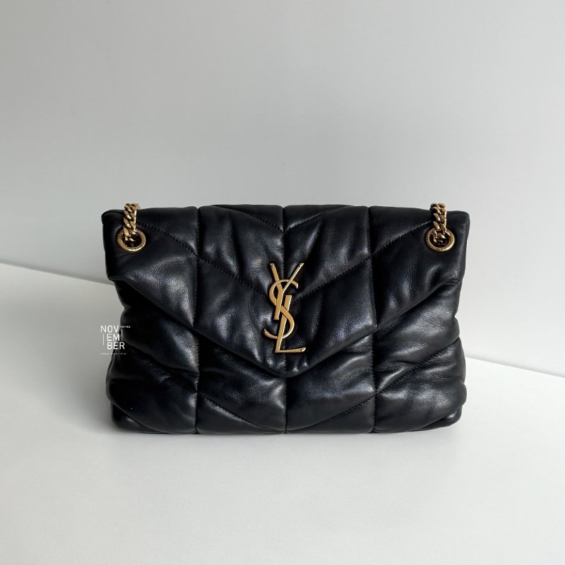 閒置新🙌🏻 Saint Laurent YSL 聖羅蘭 Puffer 黑金小號-0