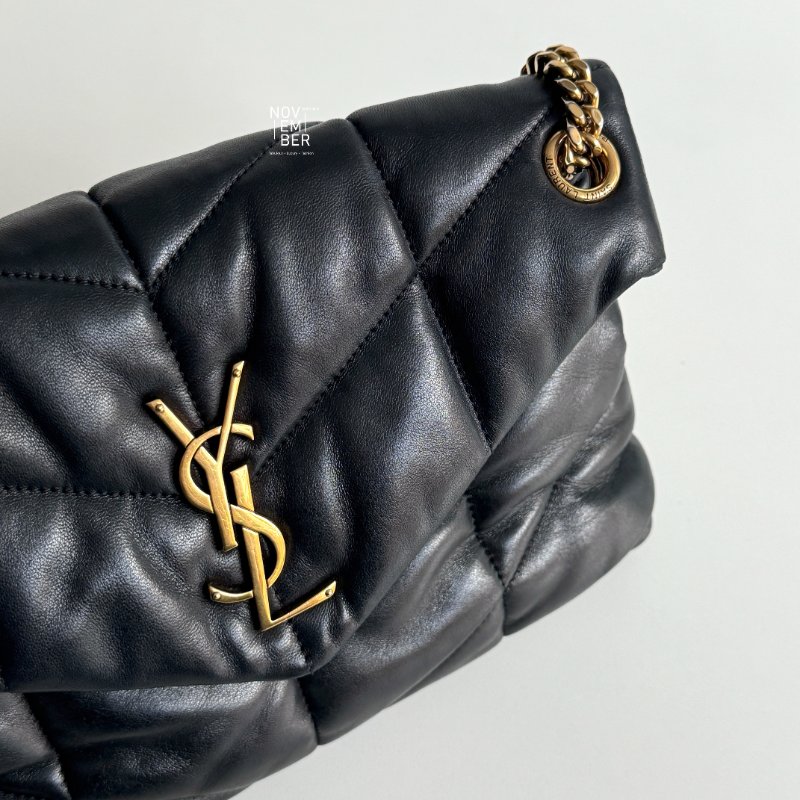 閒置新🙌🏻 Saint Laurent YSL 聖羅蘭 Puffer 黑金小號-3