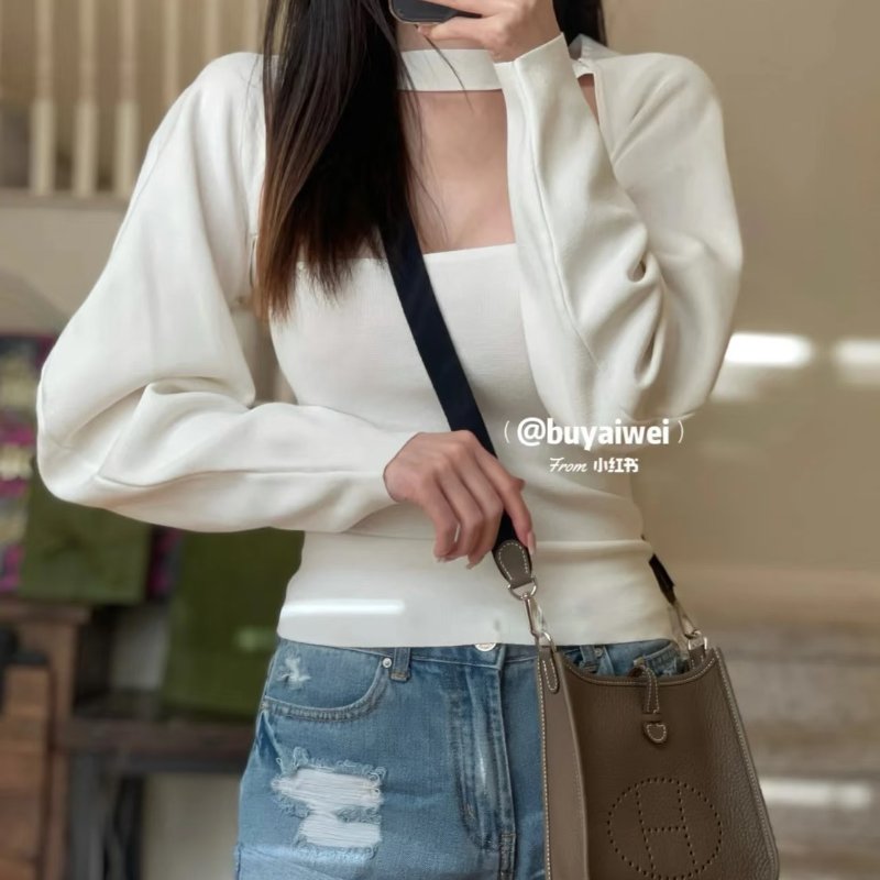 HERMES Mini evelyne - 灰銀配深藍背帶 U-1