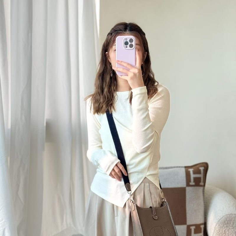 HERMES Mini evelyne - 灰銀配深藍背帶 U-10