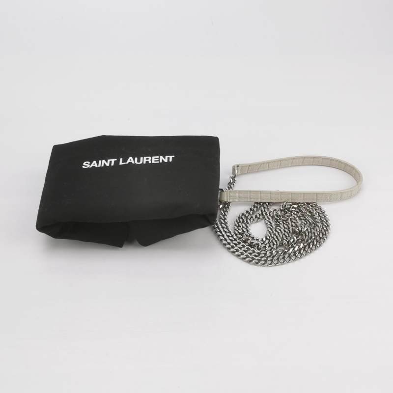 Saint Laurent Kate凱特包小號牛皮鱷魚紋YSL標誌斜挎包單肩包-8