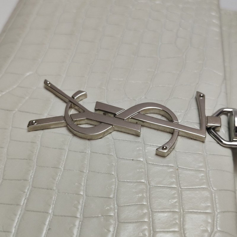 Saint Laurent Kate凱特包小號牛皮鱷魚紋YSL標誌斜挎包單肩包-12