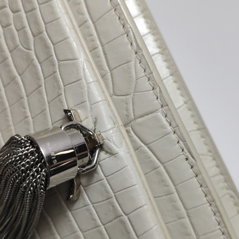 Saint Laurent Kate凱特包小號牛皮鱷魚紋YSL標誌斜挎包單肩包-16