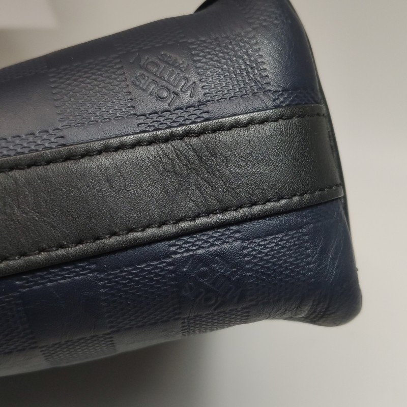 Louis Vuitton(LV)Discovery小號牛皮棋盤格斜挎包單肩包-19