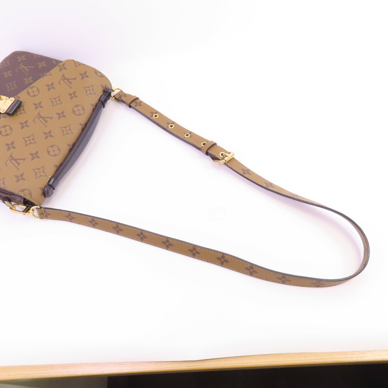 LOUIS VUITTON Monogram Reverse Pochette Metis金扣手挽肩背兩用袋-4