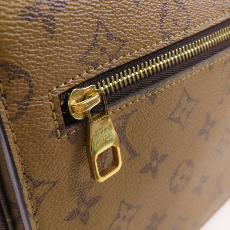 LOUIS VUITTON Monogram Reverse Pochette Metis金扣手挽肩背兩用袋-9