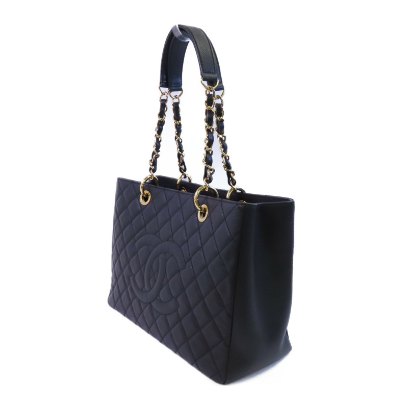 CHANEL 牛皮皮革GST Grand Shopping Tote Bag金扣鏈帶肩背袋-2