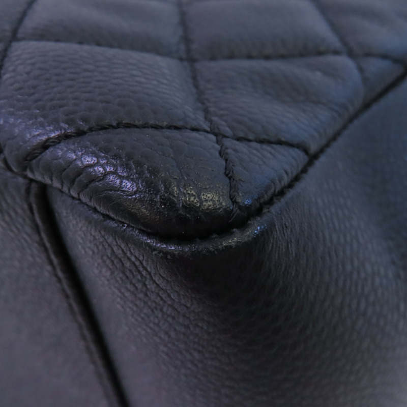 CHANEL 牛皮皮革GST Grand Shopping Tote Bag金扣鏈帶肩背袋-6