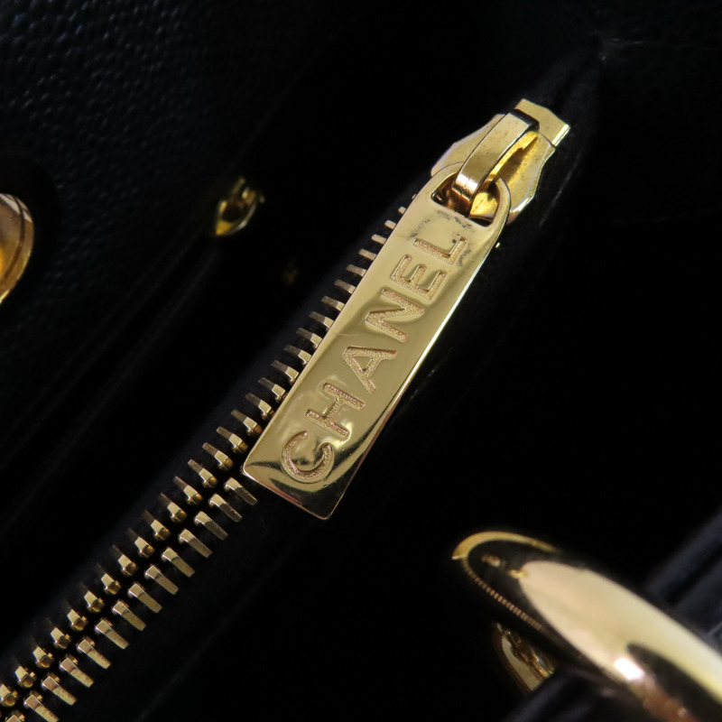 CHANEL 牛皮皮革GST Grand Shopping Tote Bag金扣鏈帶肩背袋-9