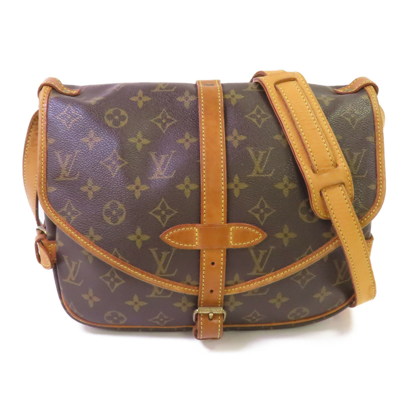 LOUIS VUITTON Monogram Saumur 30金扣肩背袋-0