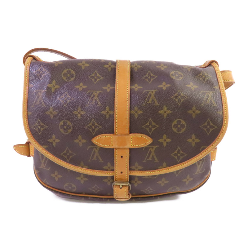 LOUIS VUITTON Monogram Saumur 30金扣肩背袋-1