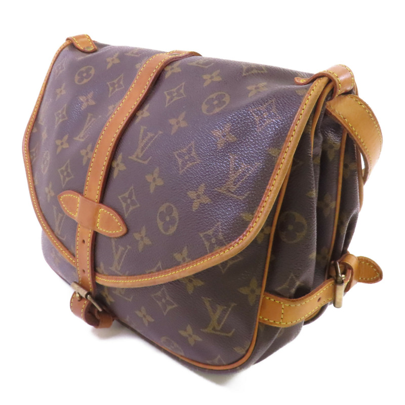 LOUIS VUITTON Monogram Saumur 30金扣肩背袋-2