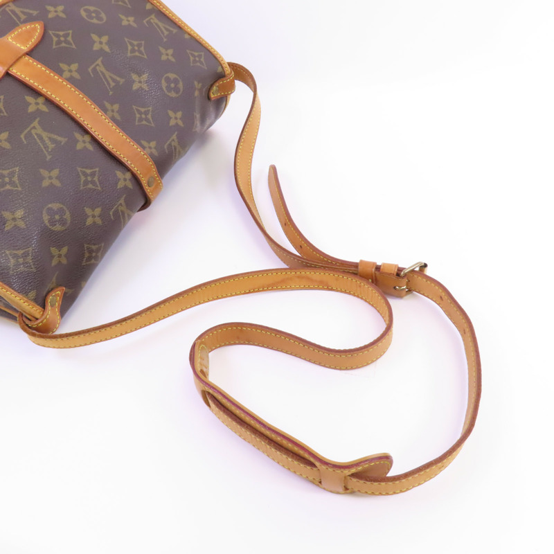 LOUIS VUITTON Monogram Saumur 30金扣肩背袋-4