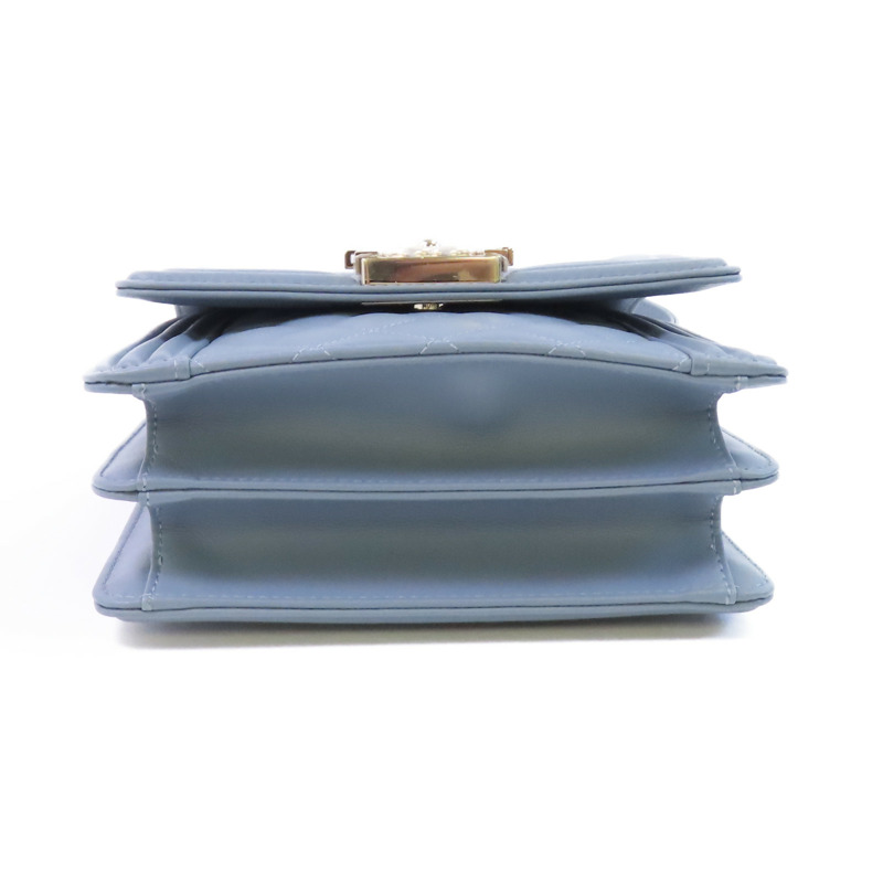 CHANEL 牛皮皮革Boy North South金扣鏈帶肩背袋-3