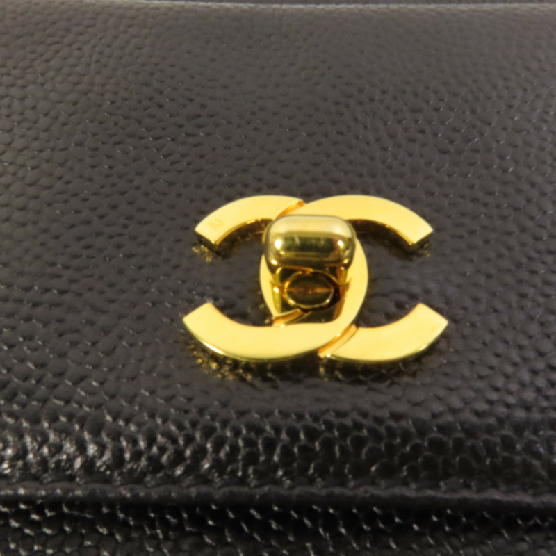 CHANEL 牛皮皮革Vintage Tote Bag金扣肩背袋-5