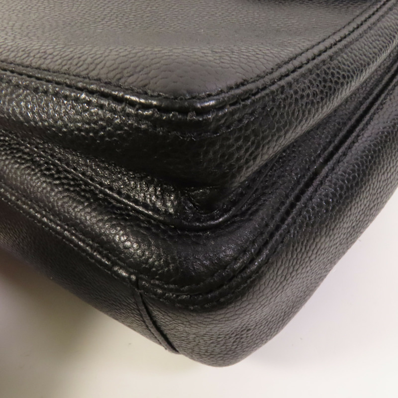 CHANEL 牛皮皮革Vintage Tote Bag金扣肩背袋-10