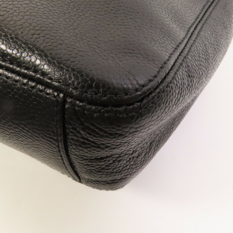 CHANEL 牛皮皮革Vintage Tote Bag金扣肩背袋-11