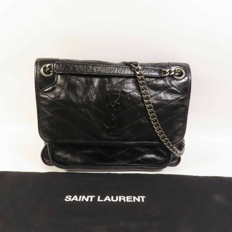 SAINT LAURENT PARIS 牛皮皮革Niki Medium鏈帶肩背袋-10