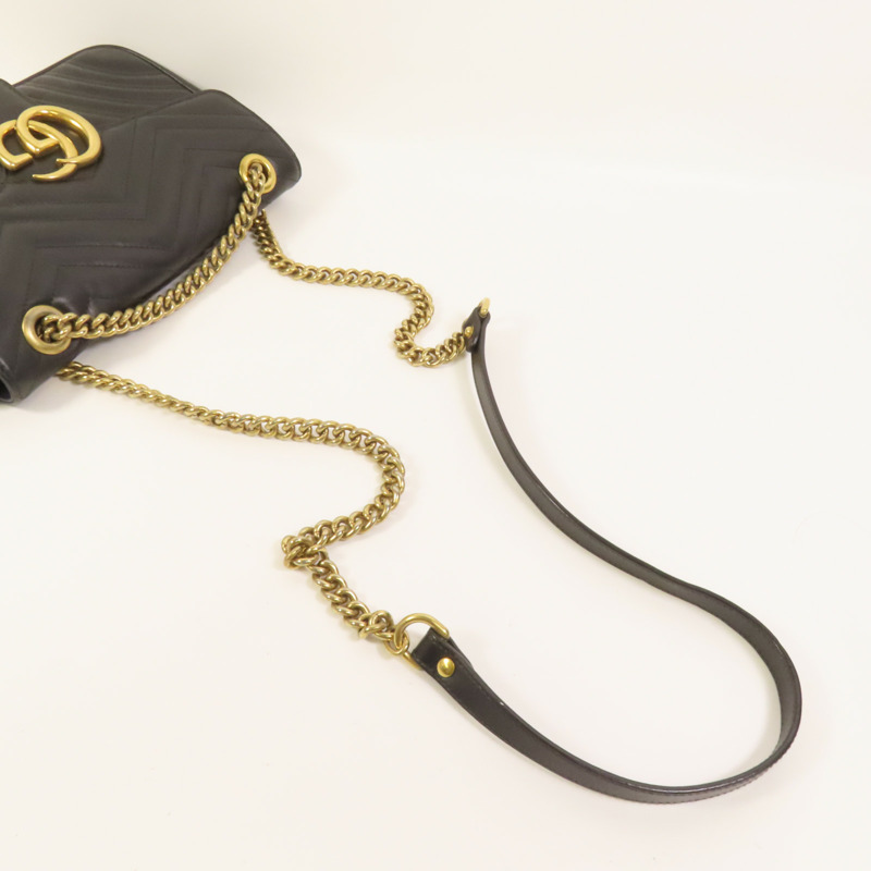 GUCCI 牛皮皮革GG Marmont金扣肩背袋-4