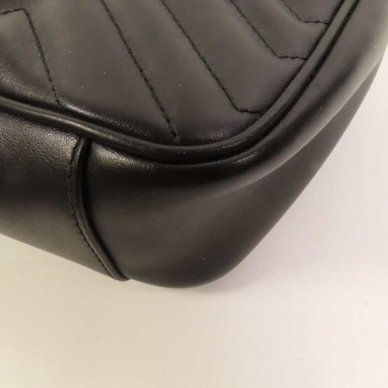 GUCCI 牛皮皮革GG Marmont金扣肩背袋-14