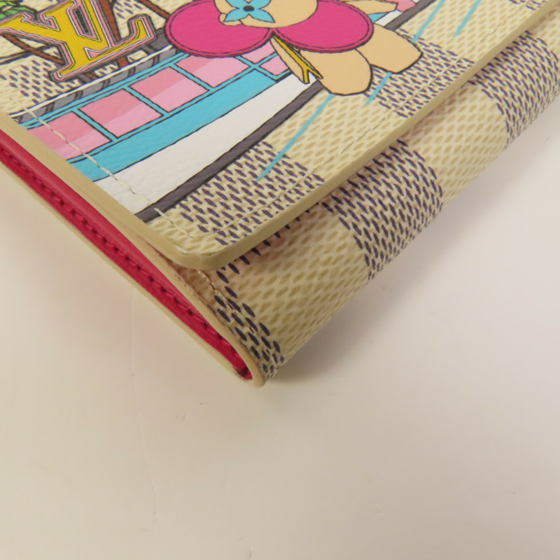 LOUIS VUITTON Damier Azur Vivienne Holiday金扣長銀包-8