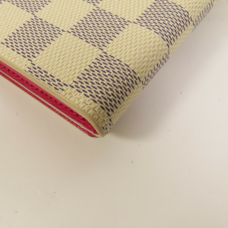 LOUIS VUITTON Damier Azur Vivienne Holiday金扣長銀包-10