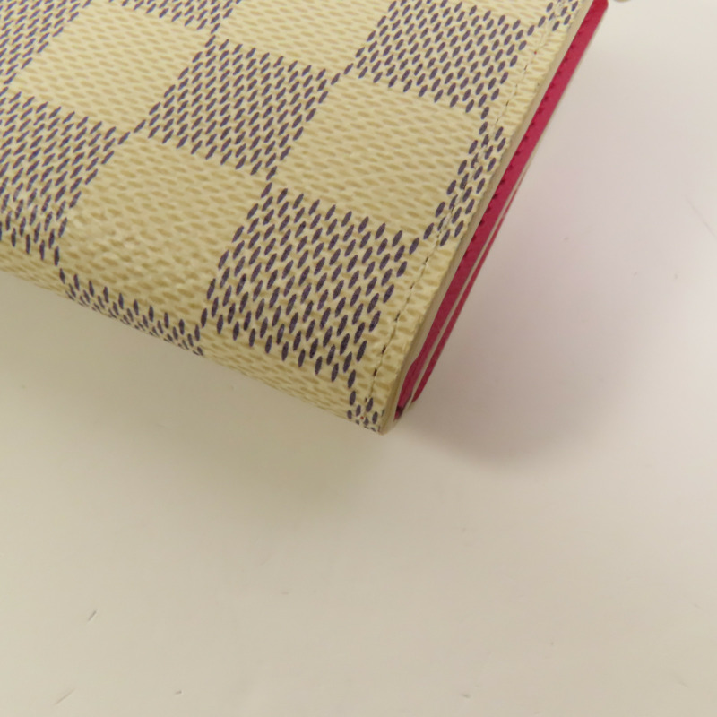 LOUIS VUITTON Damier Azur Vivienne Holiday金扣長銀包-11