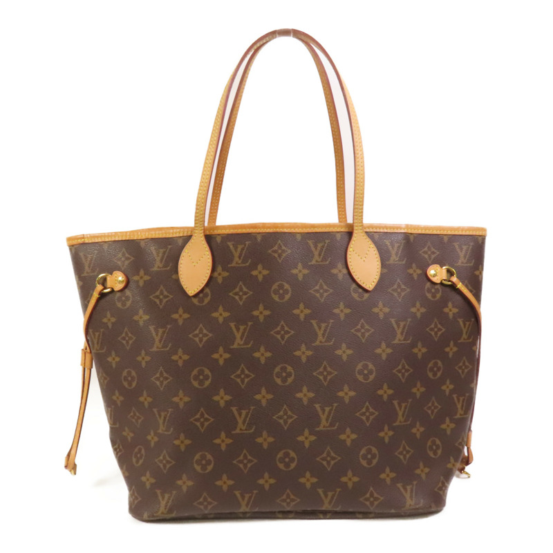LOUIS VUITTON Monogram Neverfull MM金扣手挽袋-0