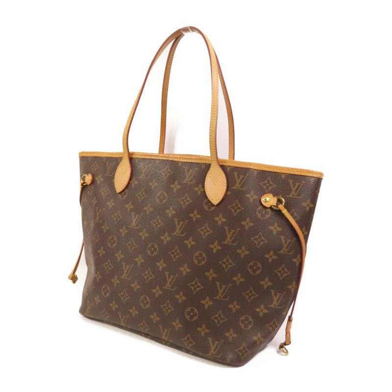 LOUIS VUITTON Monogram Neverfull MM金扣手挽袋-2