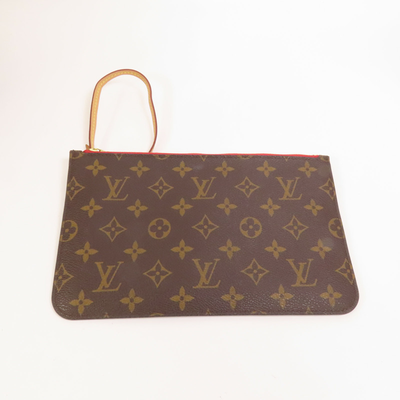 LOUIS VUITTON Monogram Neverfull MM金扣手挽袋-6