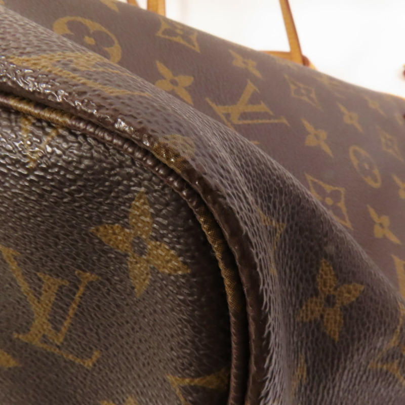 LOUIS VUITTON Monogram Neverfull MM金扣手挽袋-10