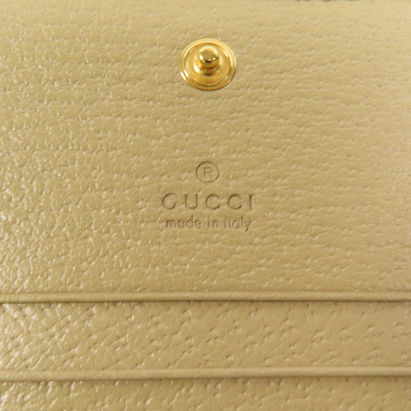 GUCCI 塗層帆布Horsebit 1955金扣錢包-6