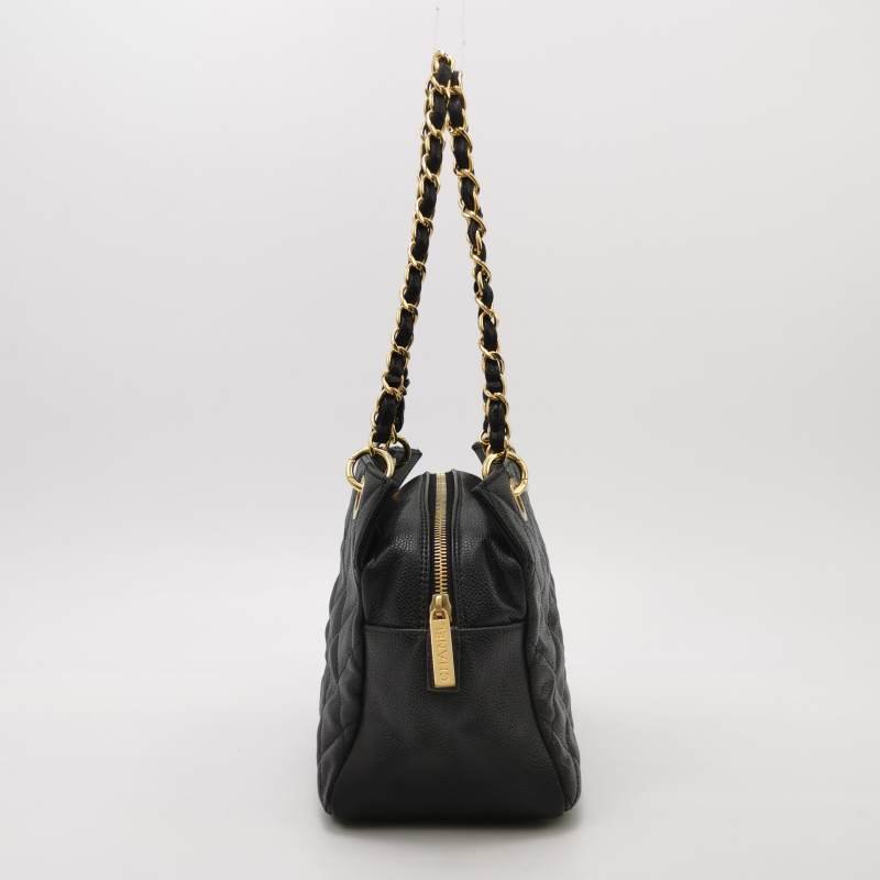 Chanel PTT小號牛皮純色菱格絎縫雙Clogo單肩包-3