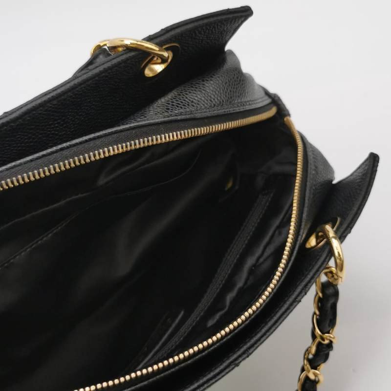 Chanel PTT小號牛皮純色菱格絎縫雙Clogo單肩包-6