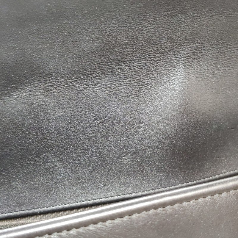 Chanel Leboy季節限定款中號牛皮釘珠裝飾方形雙C鎖扣單肩包-22