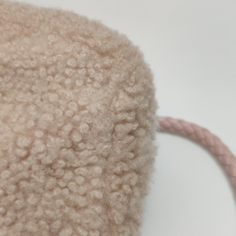 Miu Miu Miu Crystal系列羊皮毛絨珩縫鑽飾單肩包-15