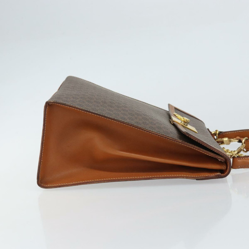 【日本直送】CELINE Macadam帆布手提包 PVC皮革 2way Brown Gold Auth am10255V-2