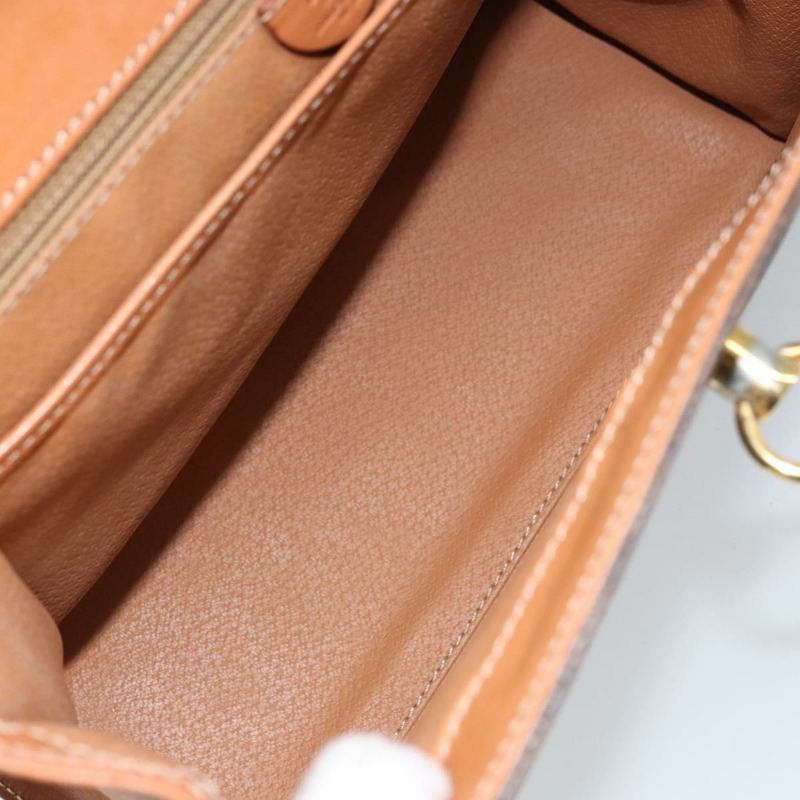 【日本直送】CELINE Macadam帆布手提包 PVC皮革 2way Brown Gold Auth am10255V-10