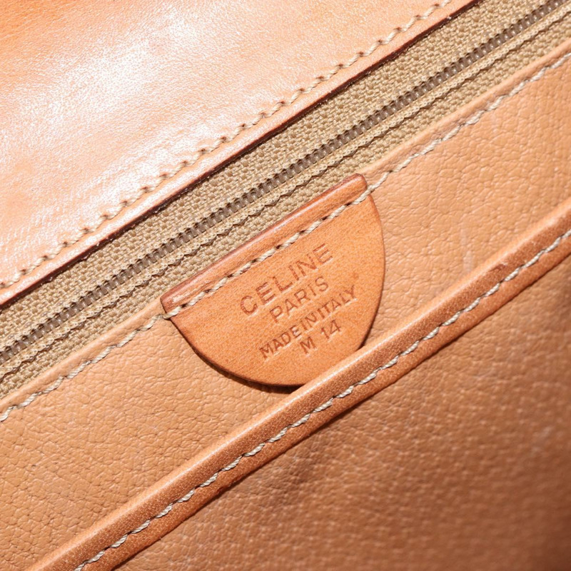 【日本直送】CELINE Macadam帆布手提包 PVC皮革 2way Brown Gold Auth am10255V-11