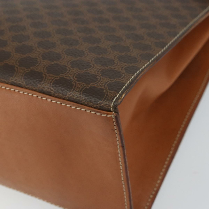 【日本直送】CELINE Macadam帆布手提包 PVC皮革 2way Brown Gold Auth am10255V-14