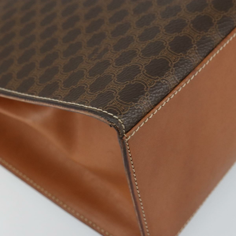 【日本直送】CELINE Macadam帆布手提包 PVC皮革 2way Brown Gold Auth am10255V-17