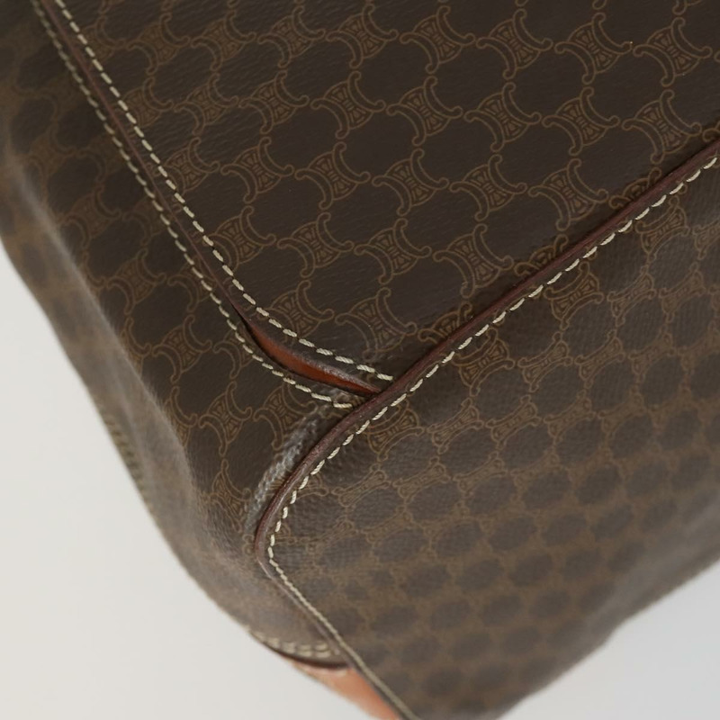 【日本直送】CELINE Macadam帆布雙肩包 PVC皮革 棕色 金色 正品 ka1291-14