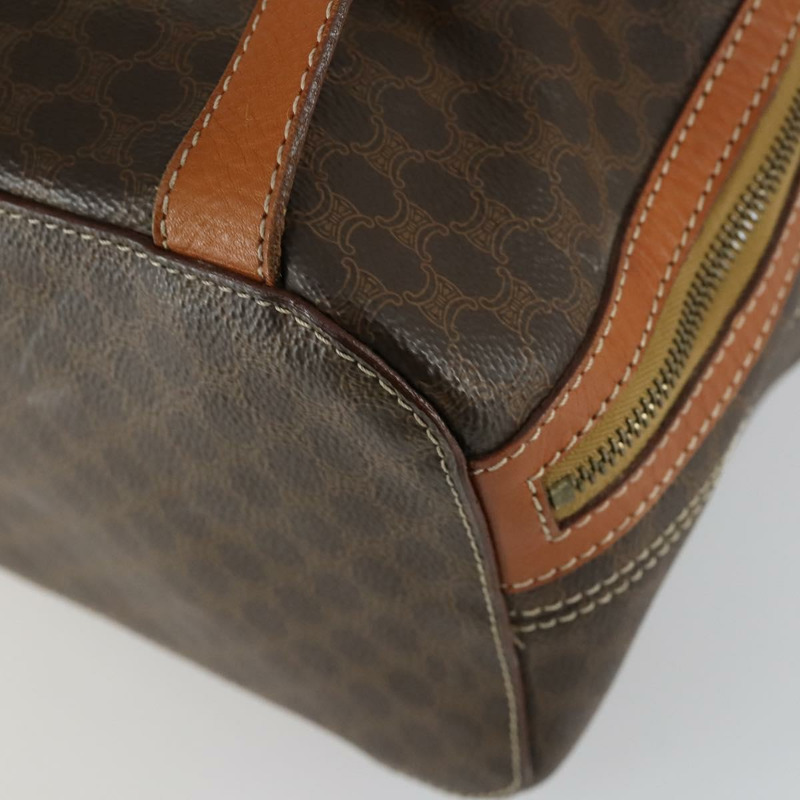 【日本直送】CELINE Macadam帆布雙肩包 PVC皮革 棕色 金色 正品 ka1291-15