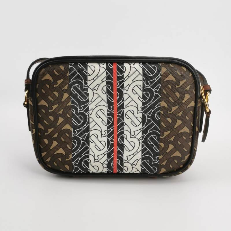 Burberry TB牛皮Monogram印花字母logo斜挎包單肩包-4