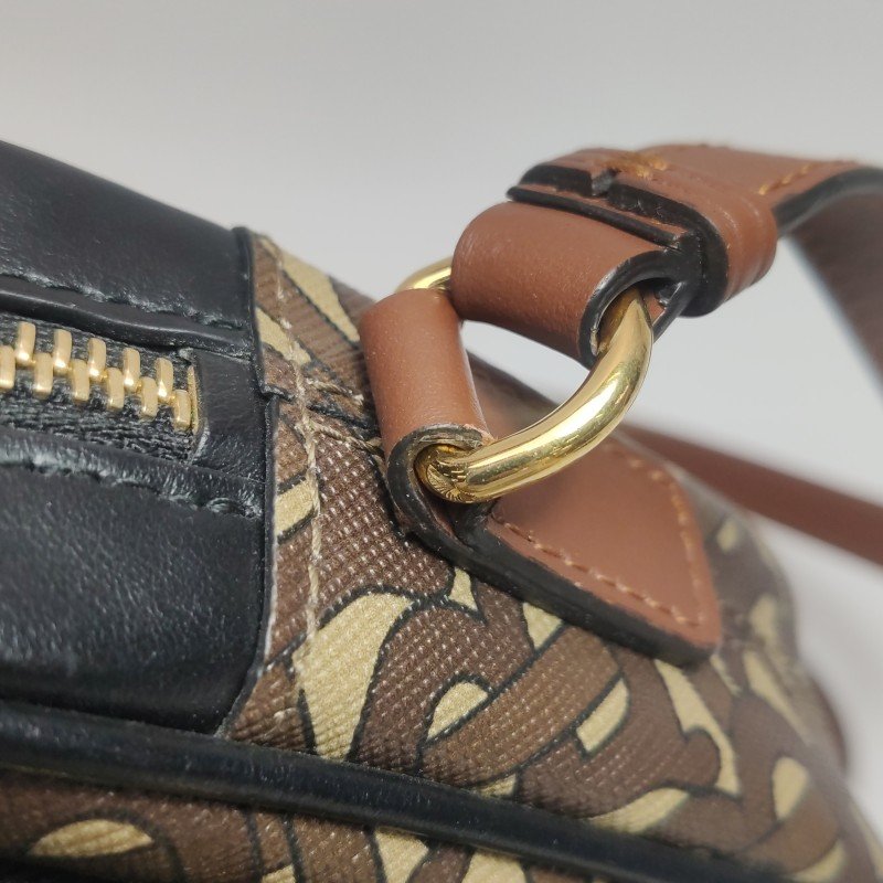 Burberry TB牛皮Monogram印花字母logo斜挎包單肩包-12